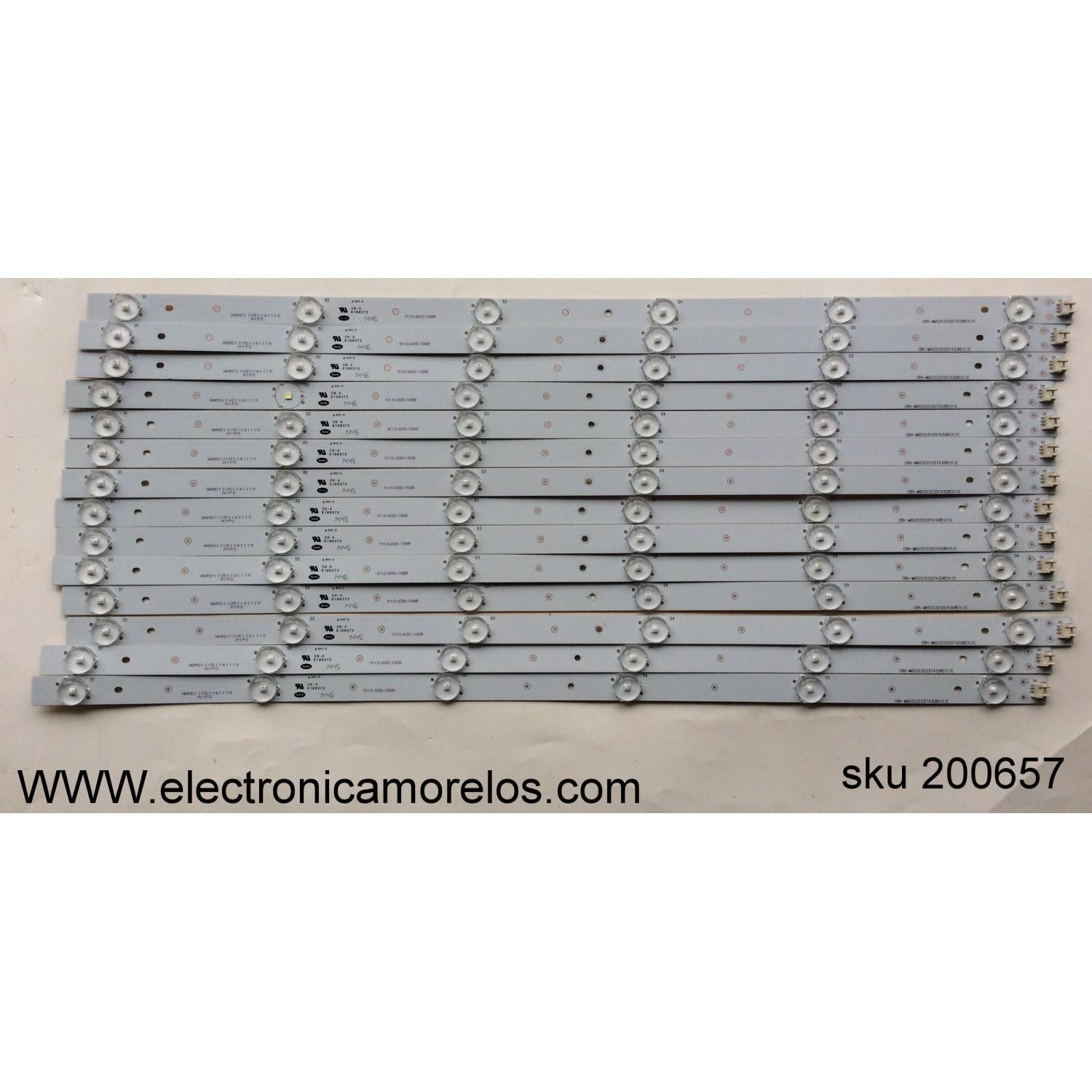 KIT DE LED PARA TV / ELEMENT LSC550HJ07 / 705-600-L7F13 / HHM011V51141119 / 910-600-1008 / MODELO ELEFW605